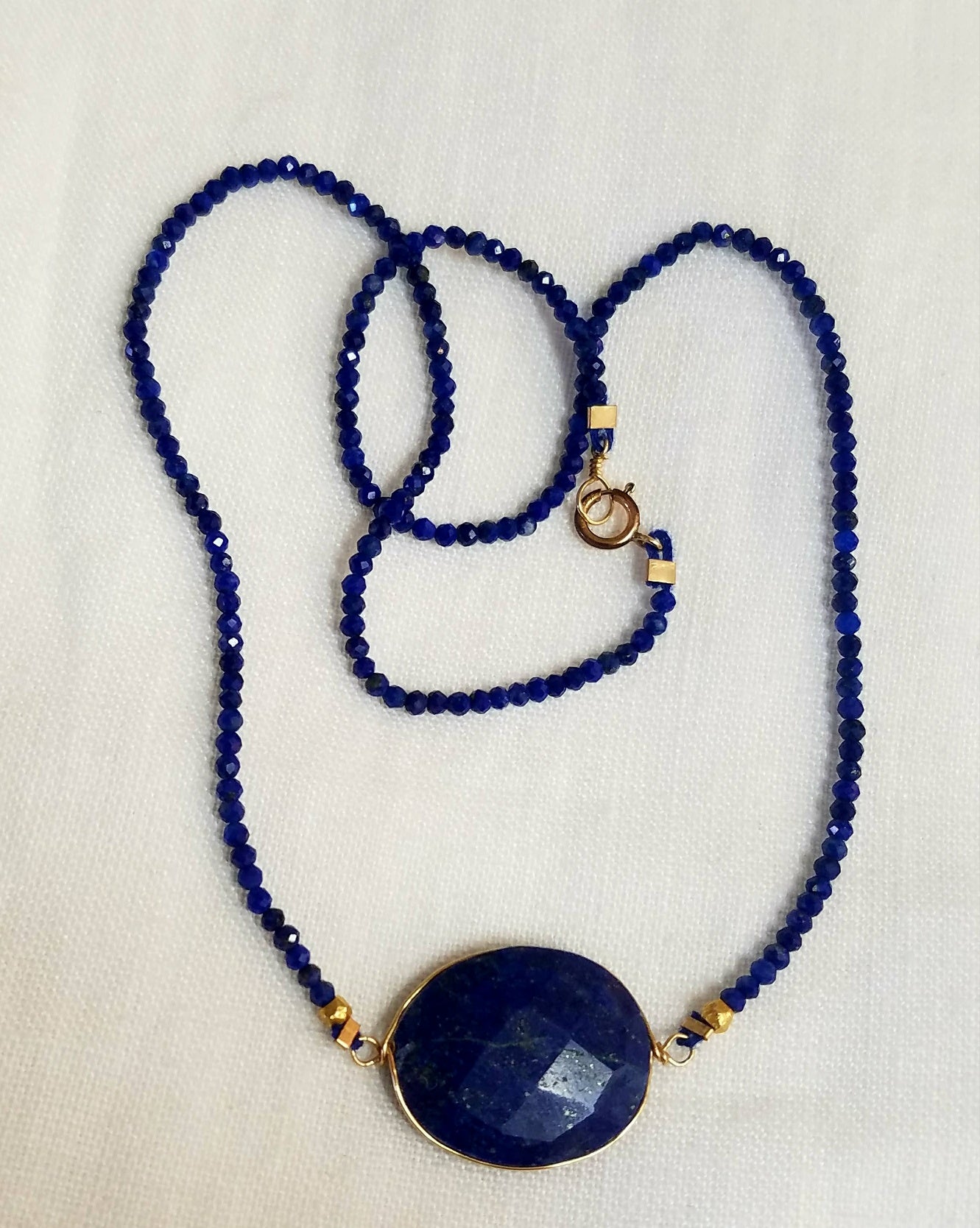 Lapis nugget on Lapis chain