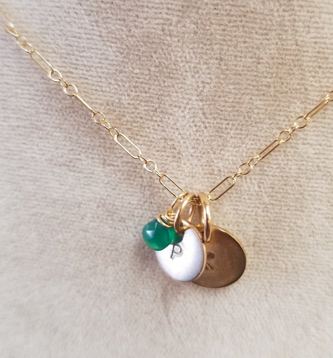 Double initial necklace
