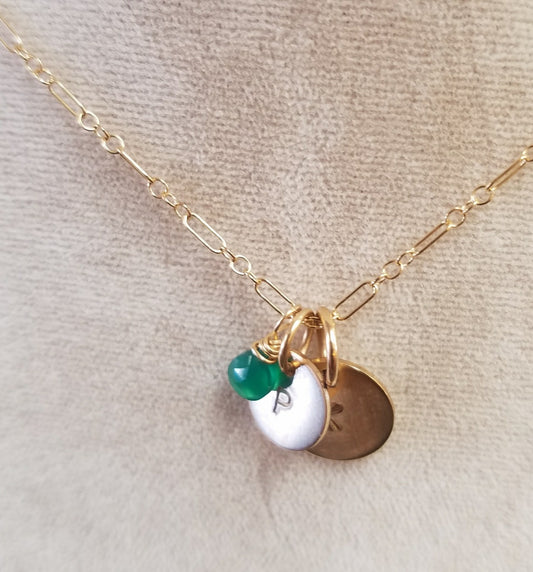 Double initial necklace