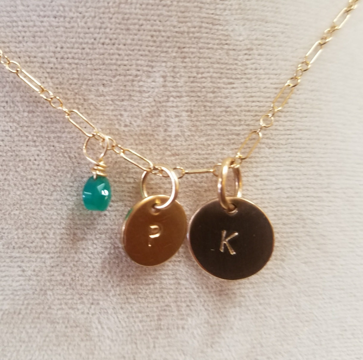 Double initial necklace