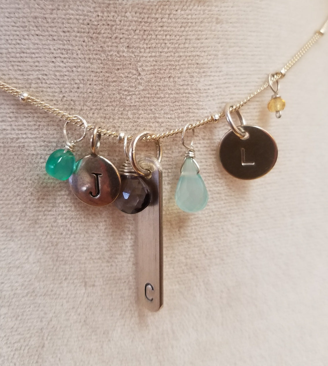 Initial family necklace