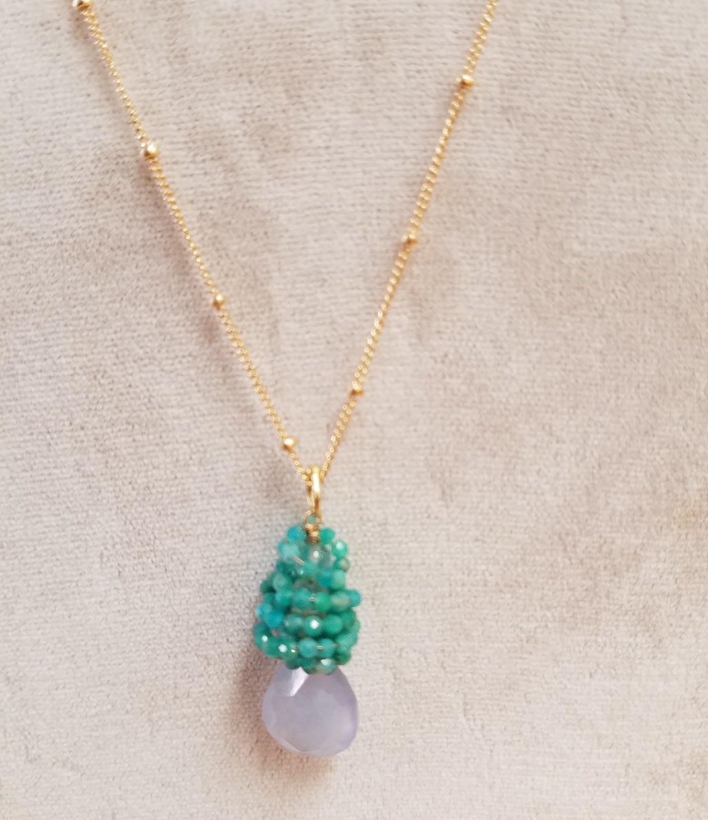 Amazonite cluster Necklace