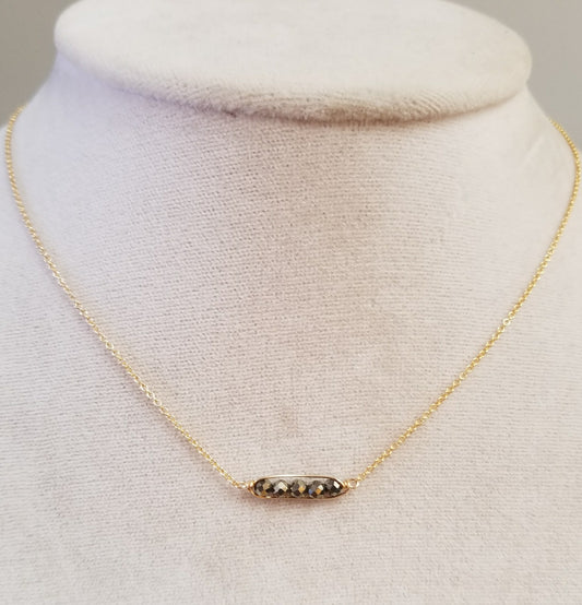 Pyrite bar necklace