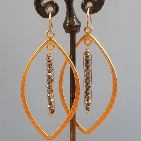 Encased Pyrite earrings