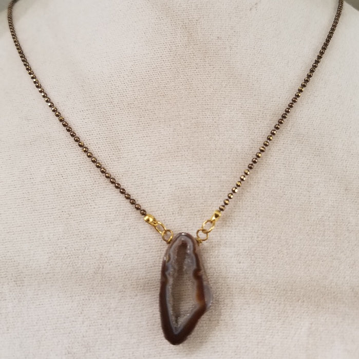 Brown Geode necklace