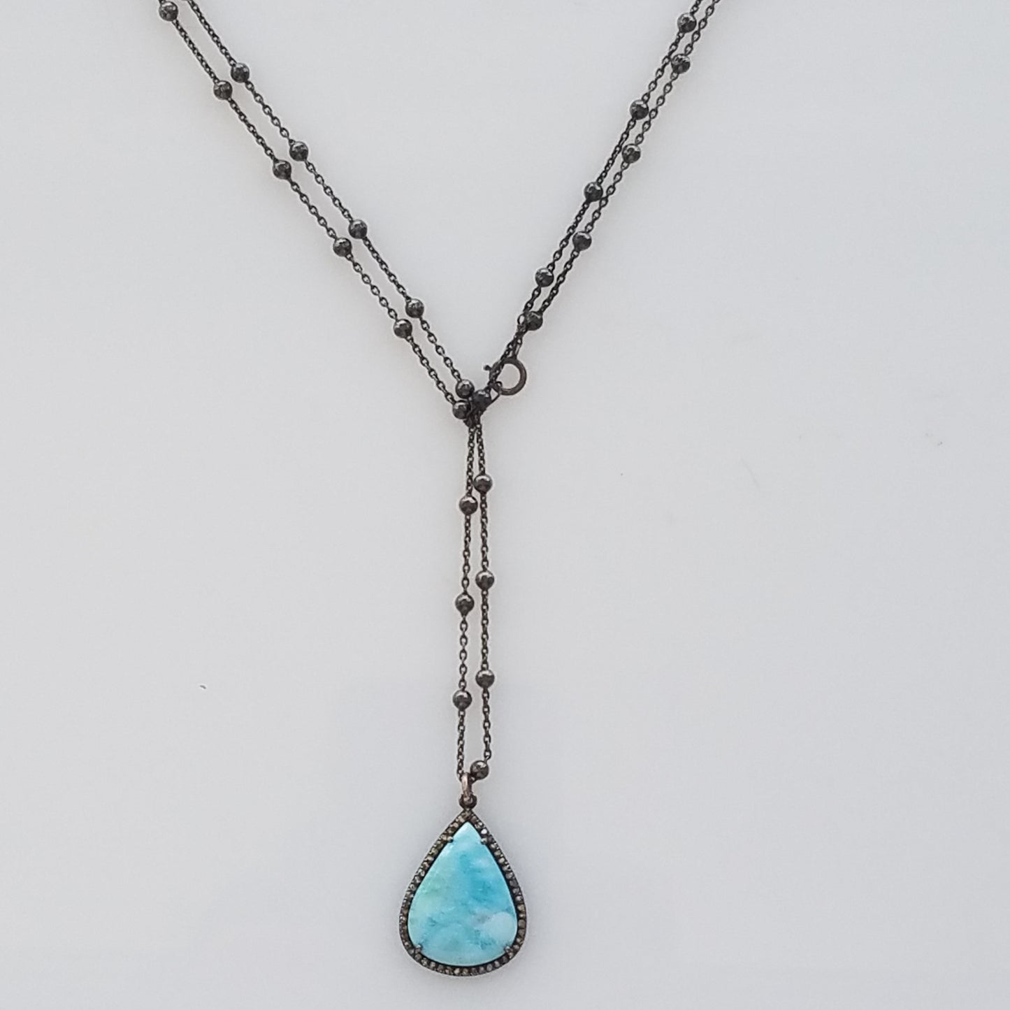 Larimar and Diamonds necklace
