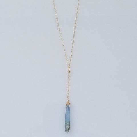 Kyanite drop necklace