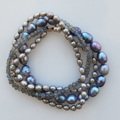 Pearls and Labradorite bracelet