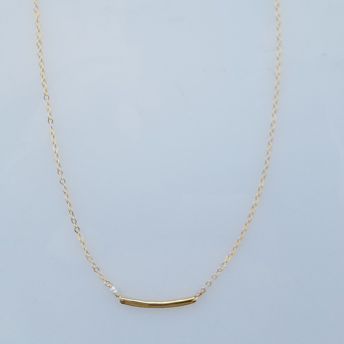 Gold bar necklace