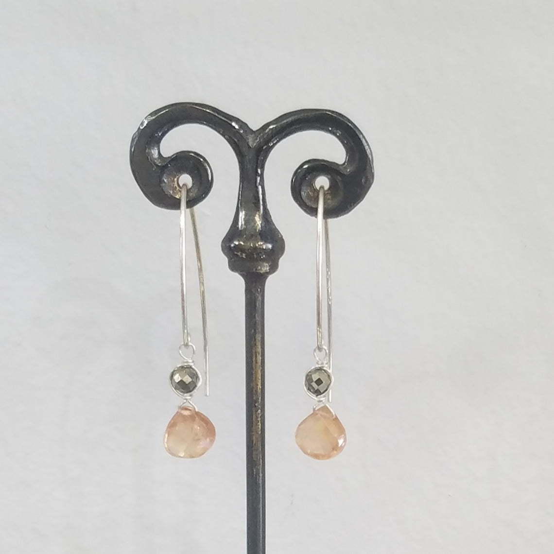 Peach Zircon earrings