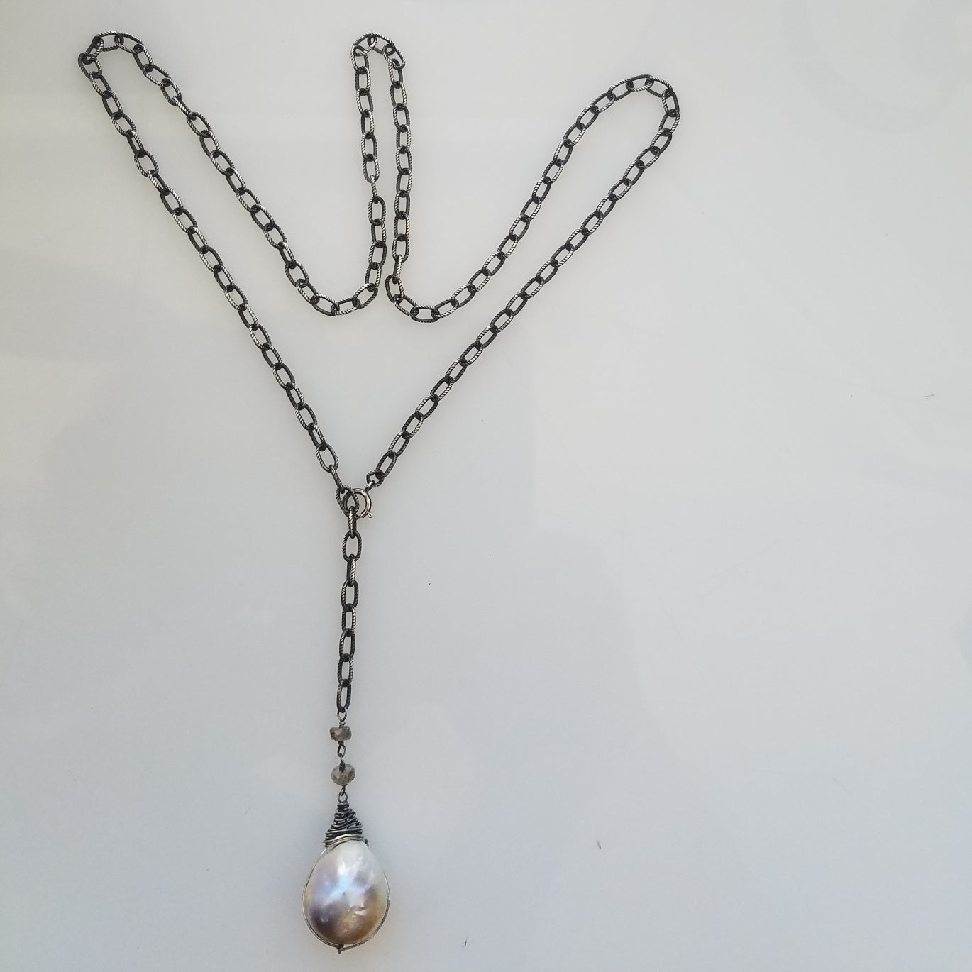 Baroque Pearl silver necklace