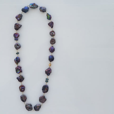 Peacock pearls necklace/bracelet