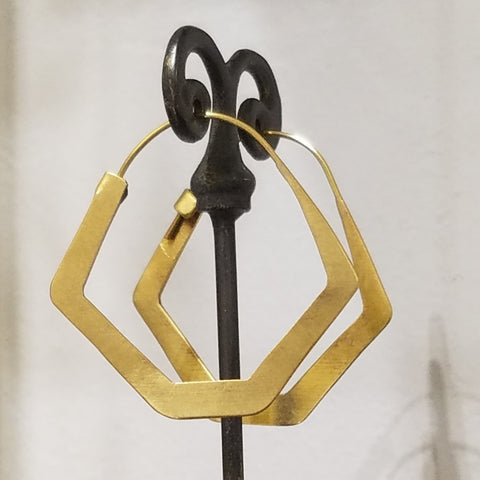 Trapeze hoop earrings
