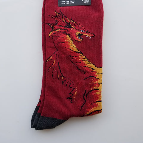 Red dragon socks
