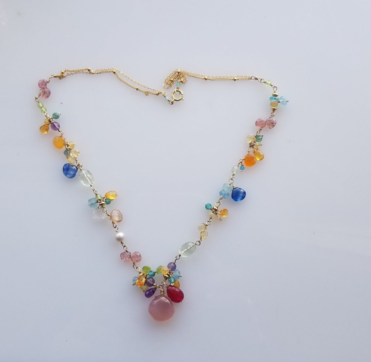 Gem party necklace