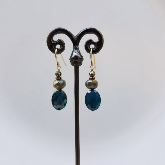 Teal green earrings