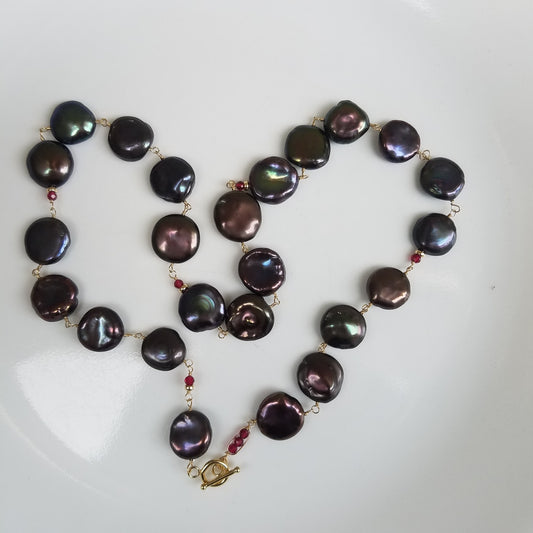 Dark night pearls necklace/bracelet