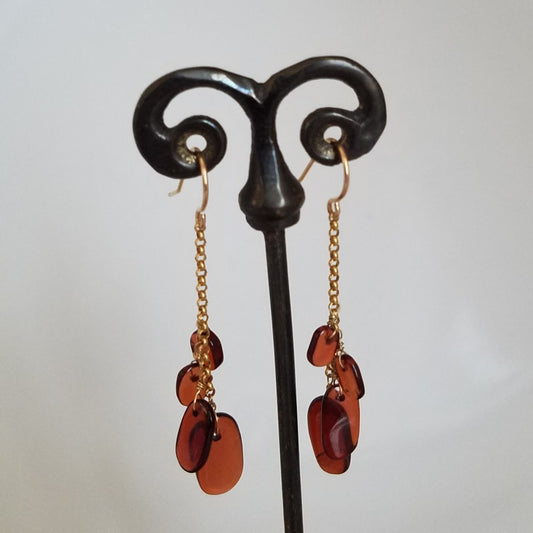 Cascading Garnet earrings