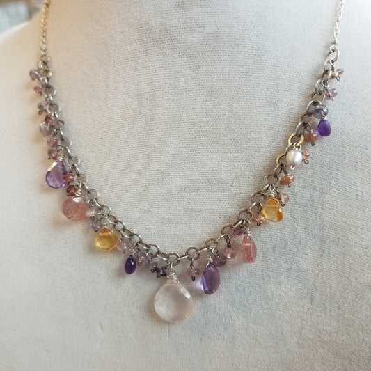 Charm purple necklace