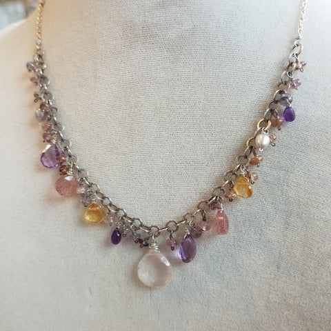 Charm purple necklace