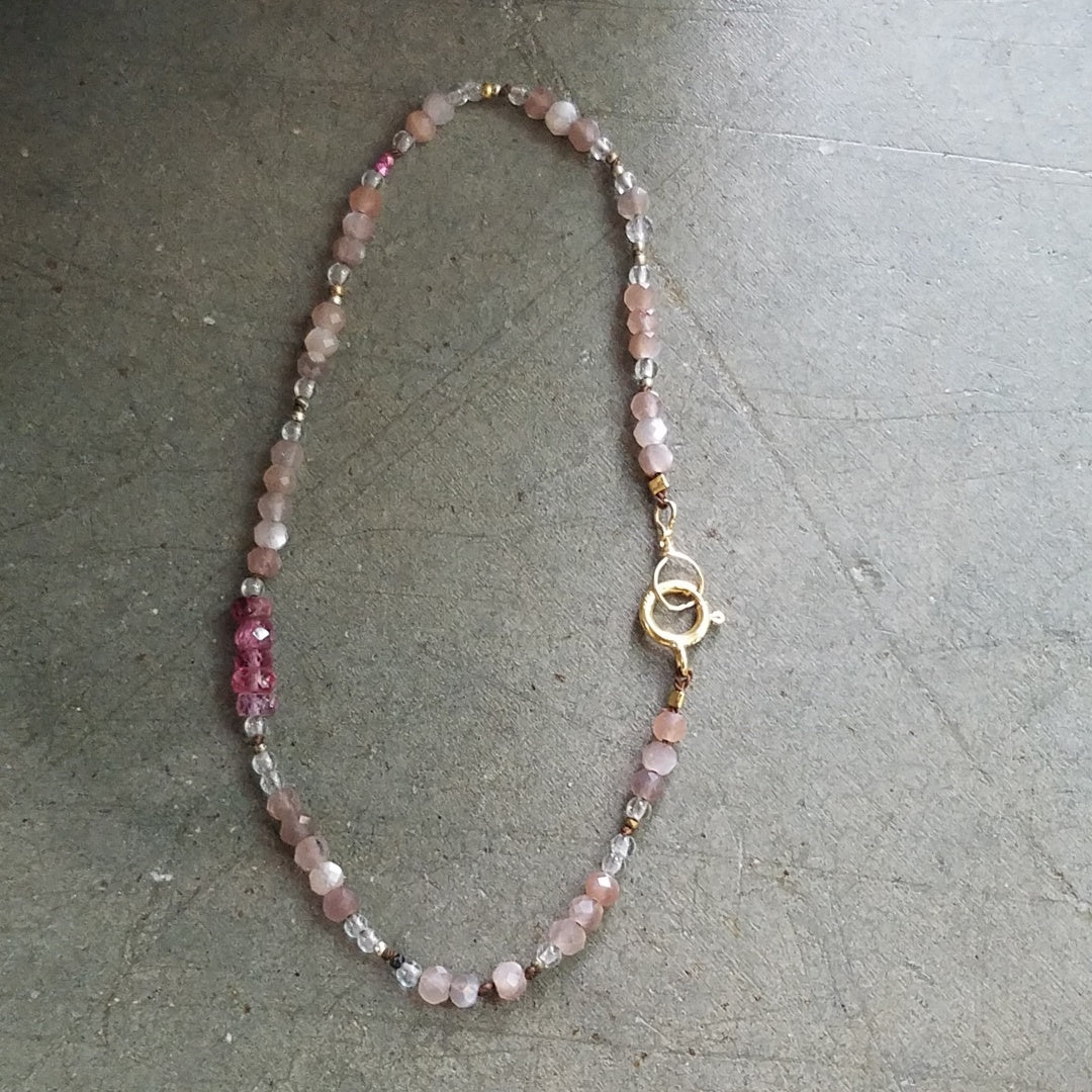 Spinnel and Moonstone bracelet
