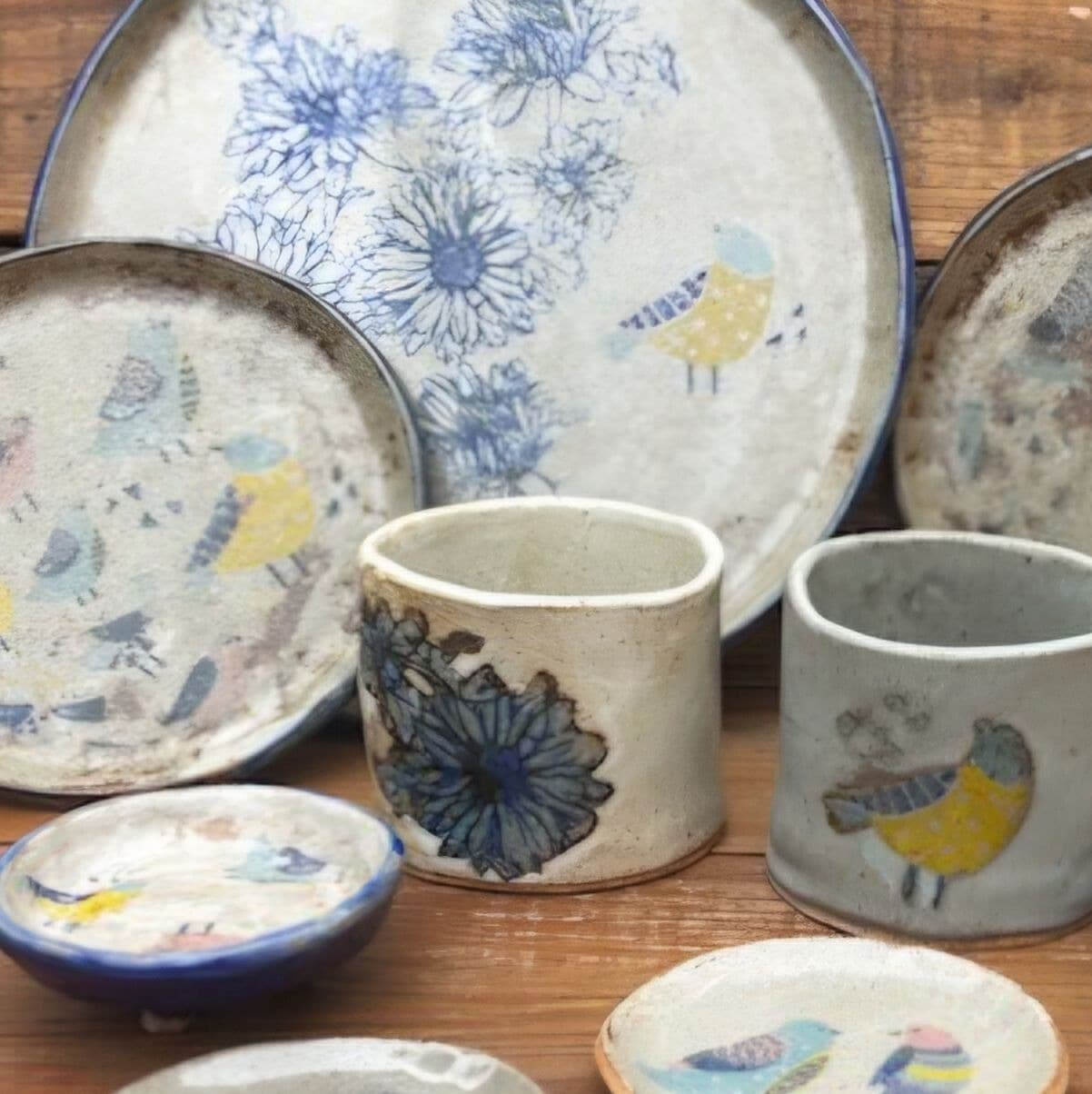 Handcrafted pottery from the pop-up event