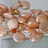 Peachy Pearls Bracelet/Necklace