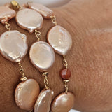 Peachy Pearls Bracelet/Necklace