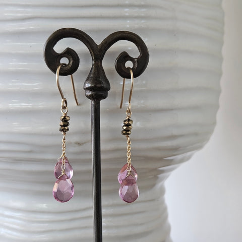 Pink gem Earrings