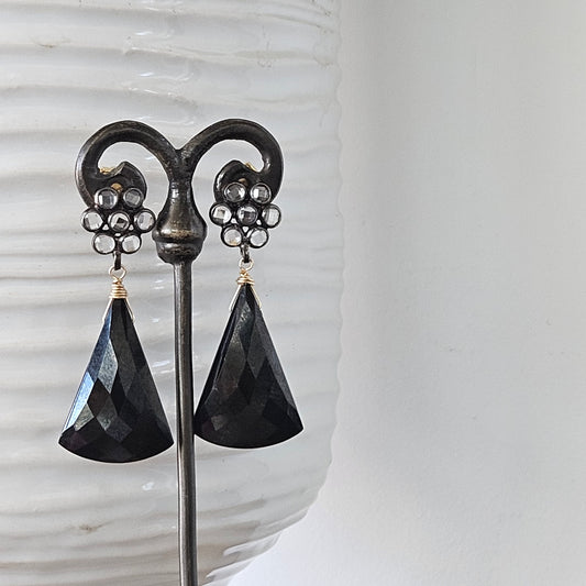 Black Spinnel Earrings