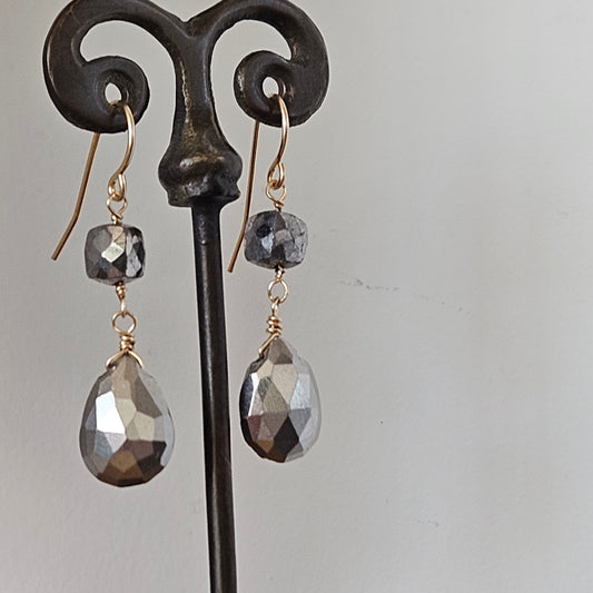 Two Pyrites Earrings