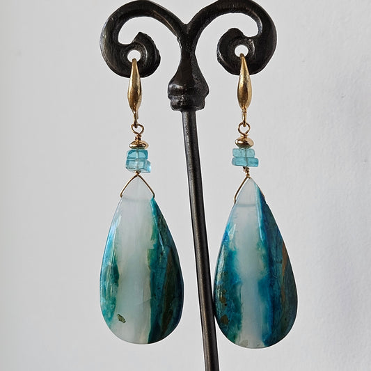 Opaline long drop earrings