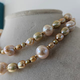 Lustrous golden Pearls necklace