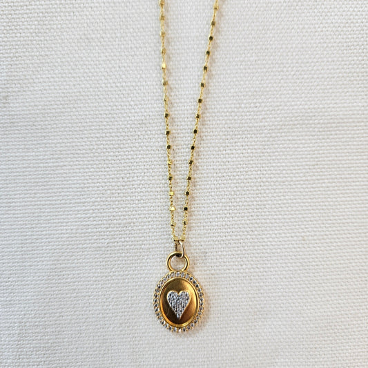 sparkling heart necklace