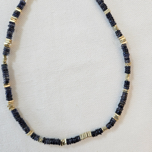 Golden and Blue necklace