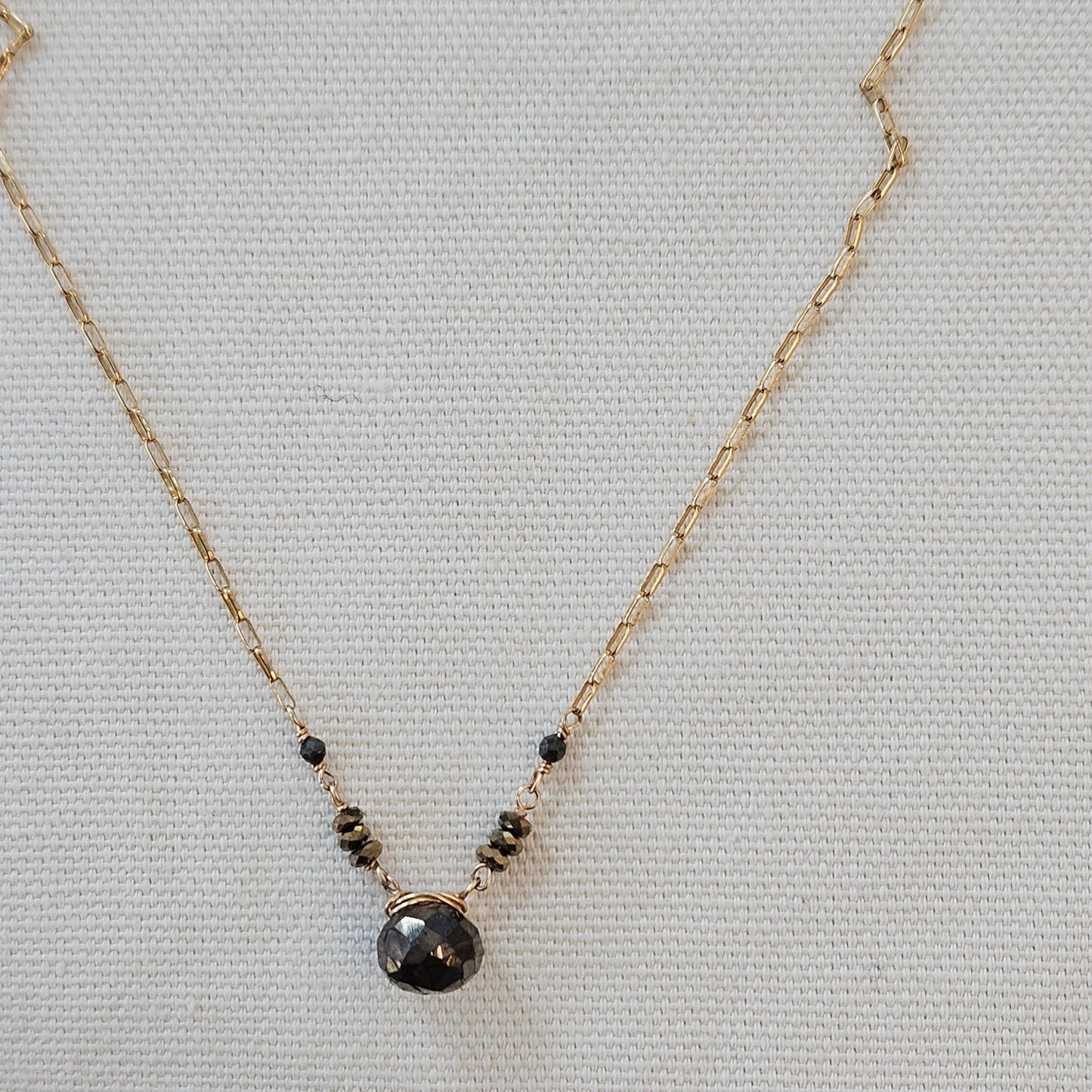 Layering Pyrite necklace