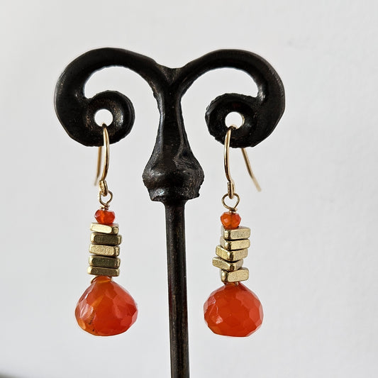 Golden Carnelian earrings