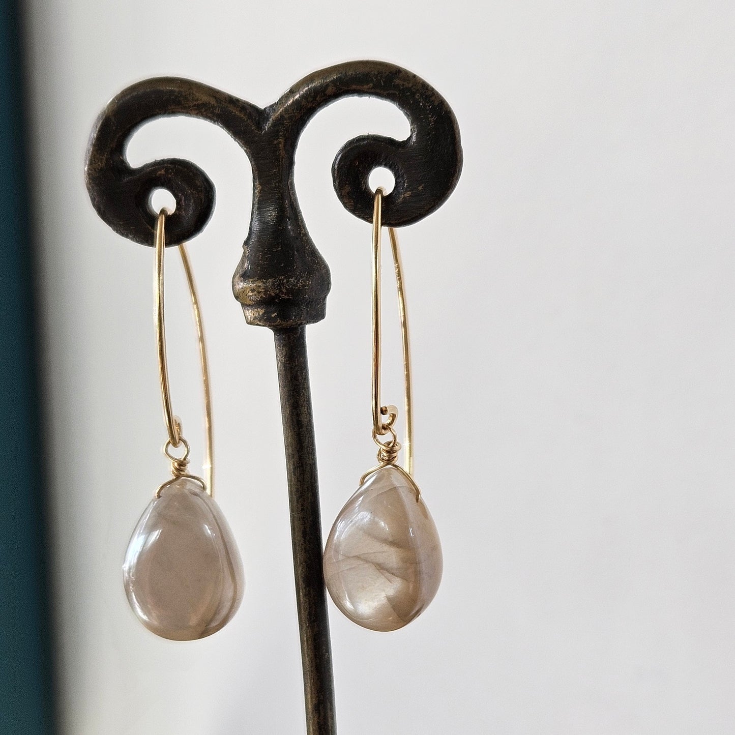 Lustrous Moonstone earrings