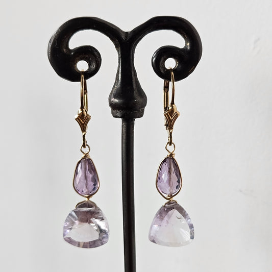 Trillion Amethyst earrings