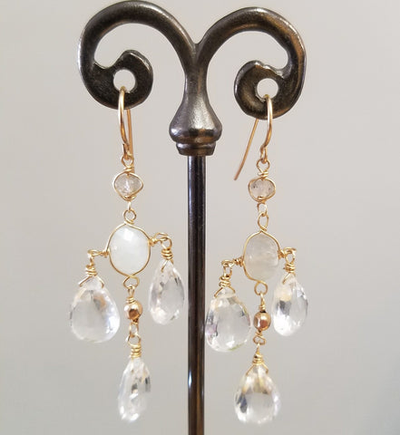 Moonstone and Topaz Chandalier