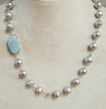 Aquamarine and Pearls necklace