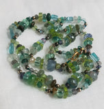 Blue and green gems necklace