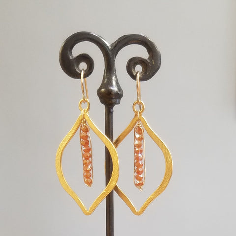 Moorish orange earrings
