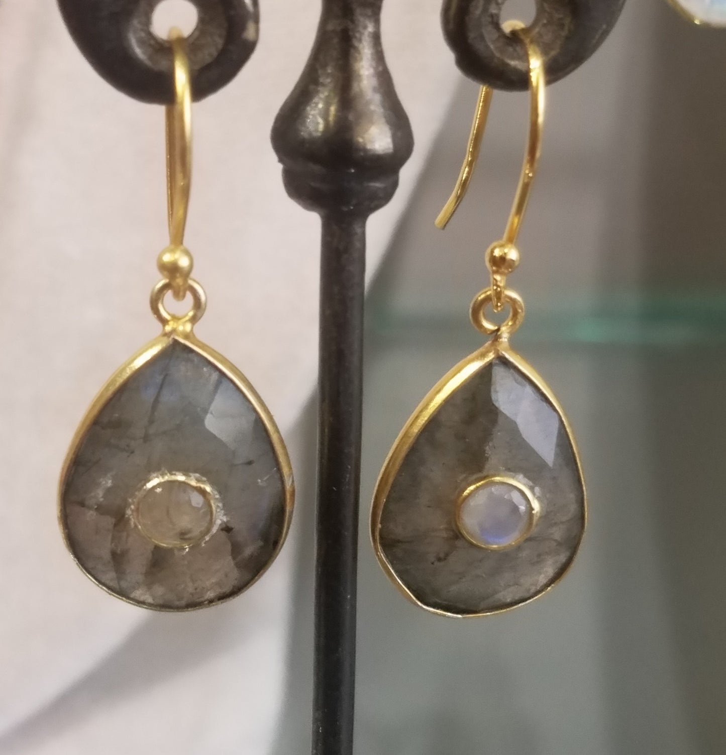 Lab and lab earrings