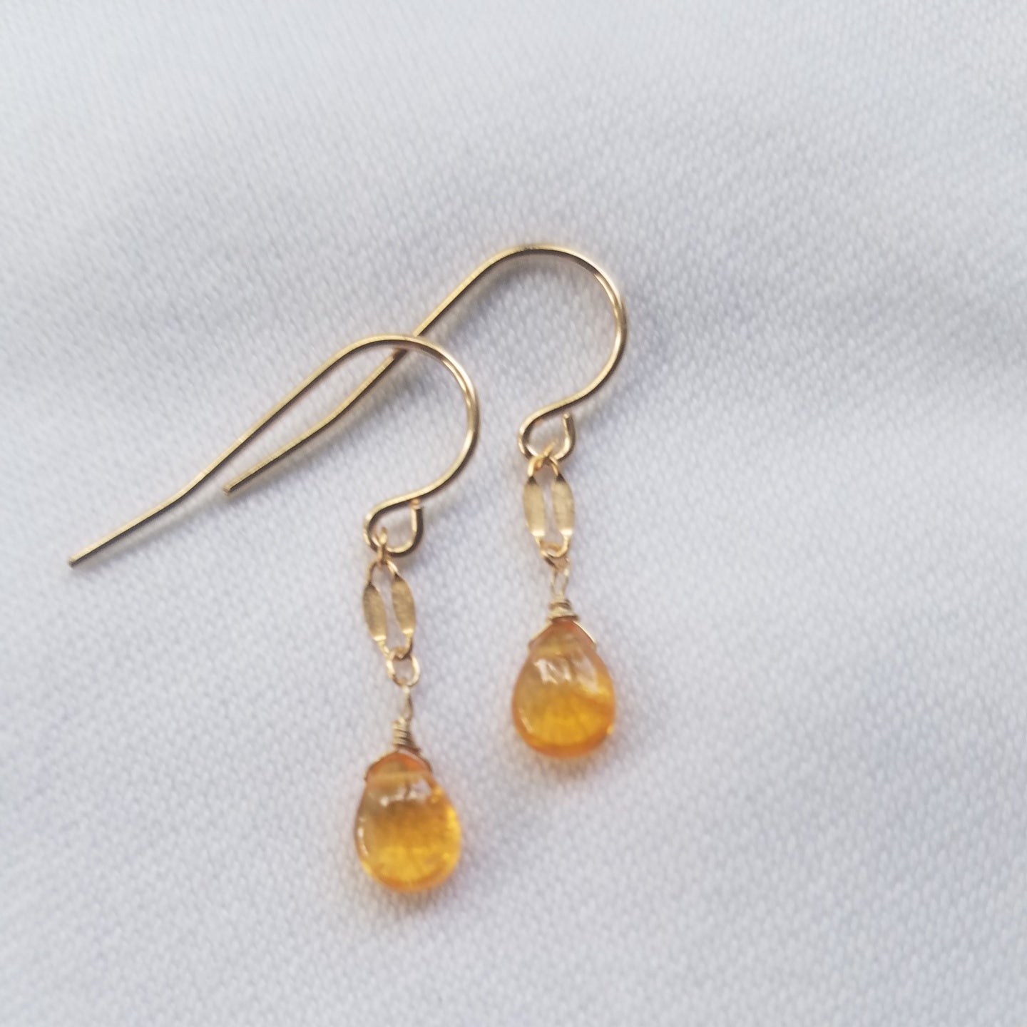 Mandarine garnet earrings