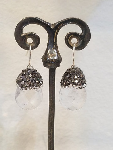 Crystal clear earrings