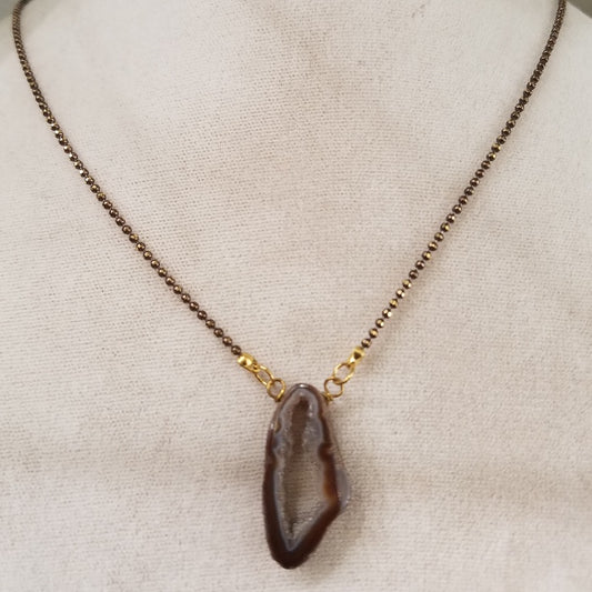 Brown Geode necklace