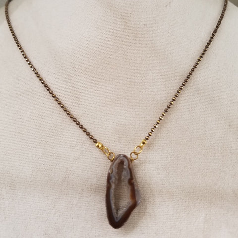 Brown Geode necklace