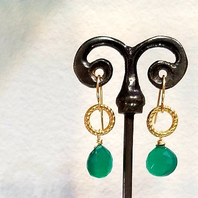 Green Onyx earrings