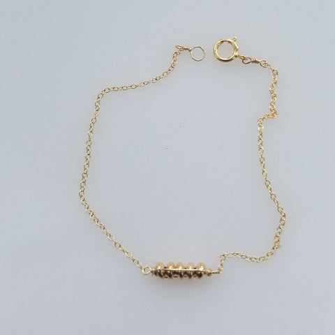 Gold beads bracelet